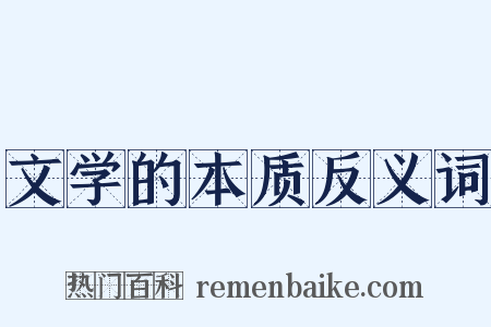 文学的本质反义词是什么意思的图片